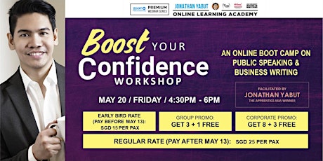 Boost Your Confidence with Jonathan Yabut tickets