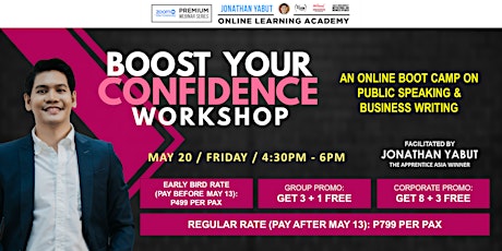 Boost Your Confidence with Jonathan Yabut tickets