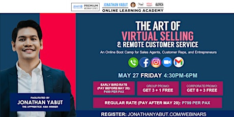 The Art of Virtual Selling and Remote Customer Service with Jonathan Yabut tickets
