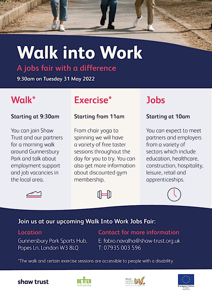 Walking into Work - A jobs fair with a difference image