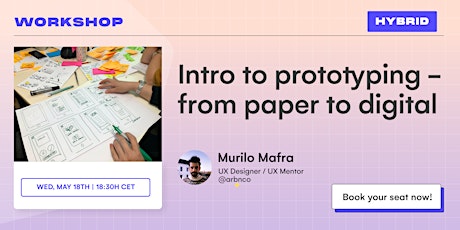 Intro to prototyping - from paper to digital - ONLINE tickets