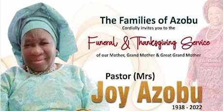 Service of Songs - Pastor Joy Azobu (Mrs) primary image