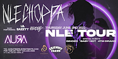 NLE Choppa: NLE Tour w/ support by Lil Eazzy & Scorey