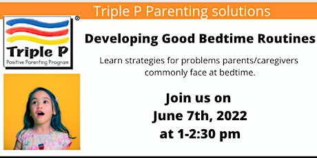 Triple P- Developing Good Bedtime Routines tickets