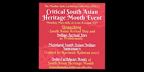 South Asian Heritage Month: Unpack Indo-Caribbean roots +Indian Arrival Day primary image