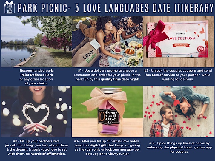Pop Up Picnic in the Park Couple Date Night+ 5 Love Languages (Self-Guided) image