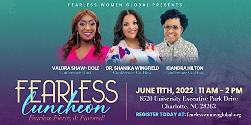 Fearless Women Global  Luncheon-Charlotte,NC: Fearless, Fierce, and Favored