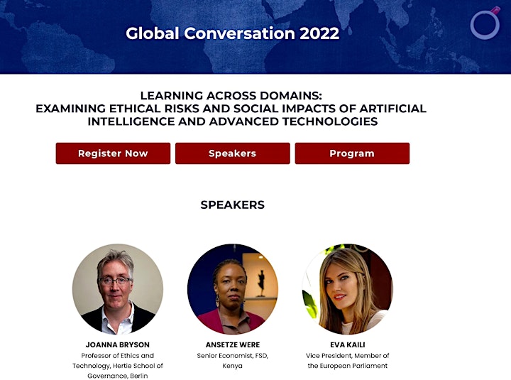 GLOBAL CONVERSATION: The Ethics & Impacts of AI and Advanced Technology image