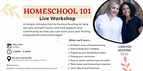 Homeschool 101 Live Workshop in May entradas