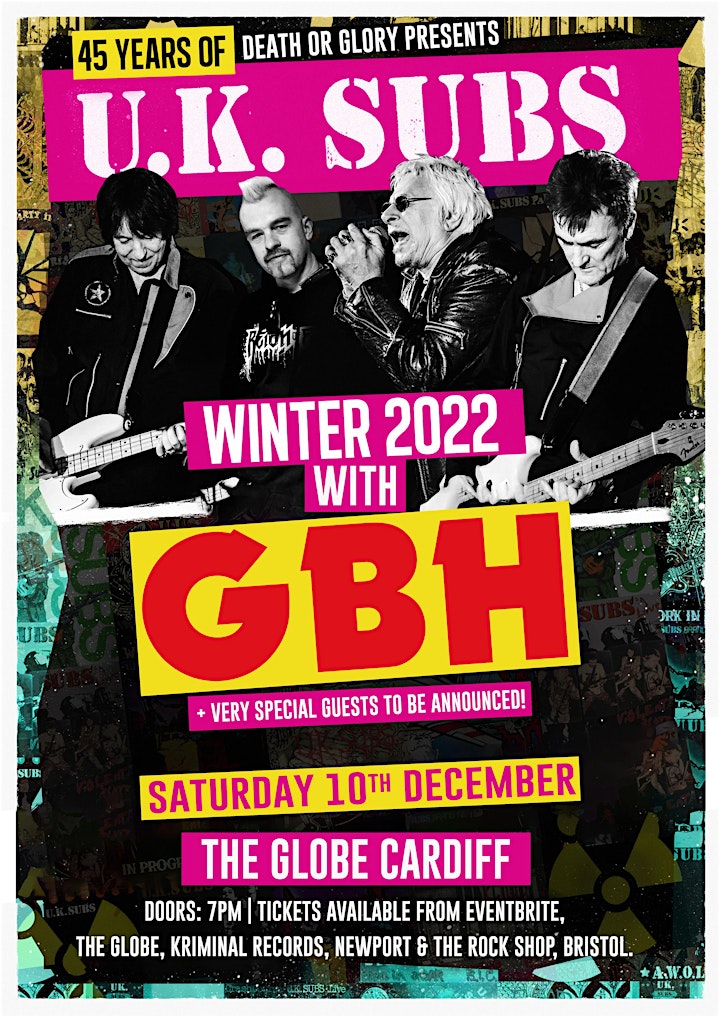 UK Subs / GBH and Very Special Guests tba at the Globe Cardiff image