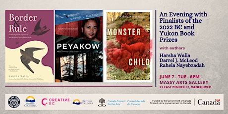 Literature / An Evening with Finalists of the 2022 BC and Yukon Book Prizes tickets