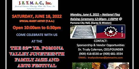 32nd yr. Original Pomona Valley Juneteenth Jazz & Arts Festival tickets