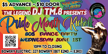 DJ TM.8's Pride Month Kickoff Dance Party @ Bowery Electric (June 1, 2022) tickets