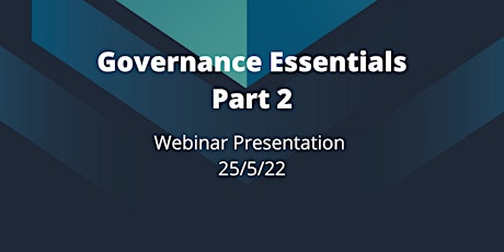 Governance Essentials (Part 2) ingressos