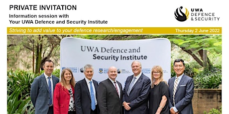 Your UWA Defence and Security Institute tickets