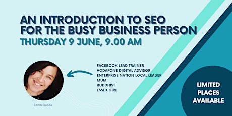 Primaire afbeelding van An Introduction to SEO for the Busy Business Person