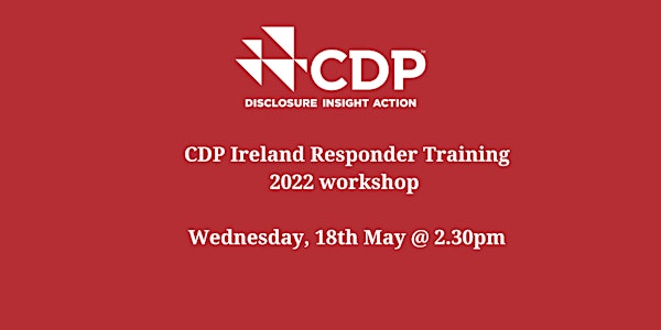 CDP Responder Training 2022 with the CDP Ireland Network