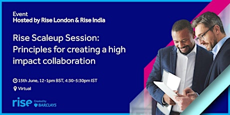 Rise Scaleup: Principles for creating a high impact FinTech collaboration tickets