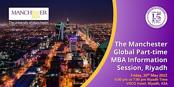 Riyadh - The Manchester Global Part-time MBA Information Evening