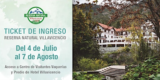 Ticket de Ingreso Vacaciones de Invierno Reserva Natural Villavicencio 2022