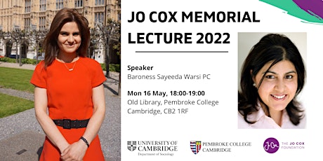 Annual Jo Cox Memorial Lecture  primärbild