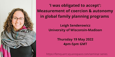 Immagine principale di Measurement of coercion and autonomy in global family planning programs 