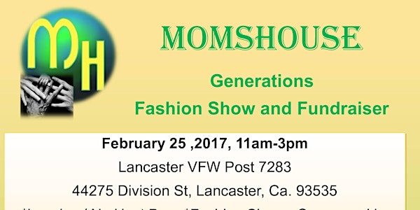 MomsHouse Generations, Fashion Show & Fundraiser