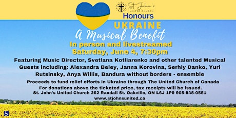 Concert Honouring Ukraine tickets