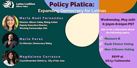 Image principale de Policy Platica: Expanding Democracy for Latinas