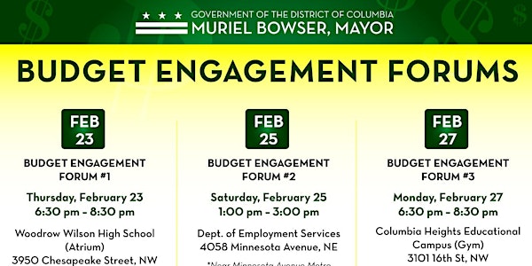 Budget Engagement Forum #1