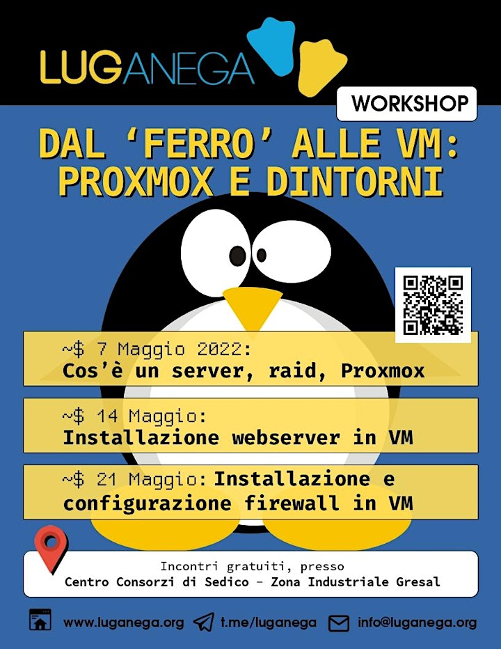 Immagine Workshop: Dal 'ferro' alle VM: Proxmox e dintorni