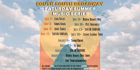 South South Broadway Saturday Summer Music Series Live at Western Sky tickets