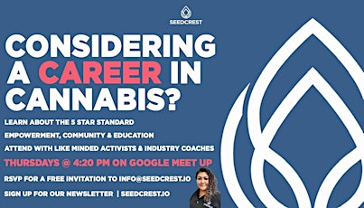 SeedCrest Cannabis Career Coaching & Introduction tickets