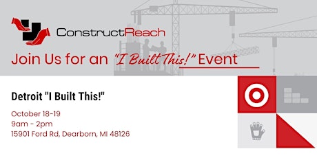 Detroit "I Built This" - Volunteers tickets