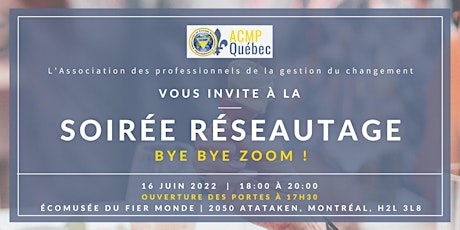L'ACMP Québec vous invite à sa soirée réseautage! tickets