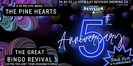 Revision Brewing Co. 5-Year Anniversary Party - Live Music, Bingo & DJ!!