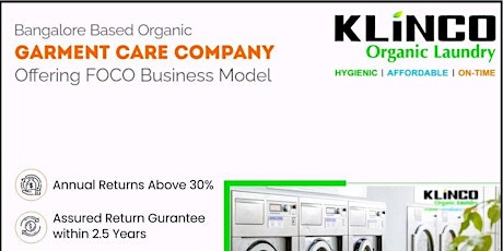 Business Opportunity|  Klinco invinting franchisee partners|Organic Laundry biglietti