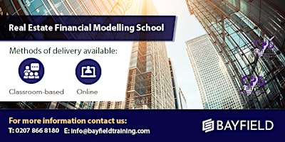 Bayfield Training - Real Estate Financial Modelling School (In-Person) primary image