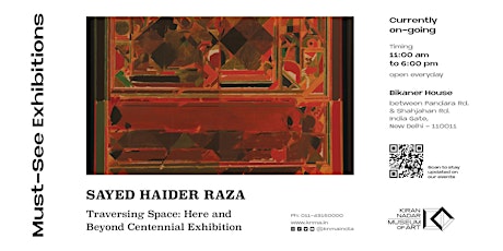 KNMA presents Traversing Space: Here and Beyond by SH Raza tickets
