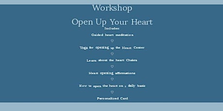 Copy of Open Up Your Heart Workshop primary image