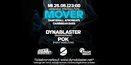 MOVER - Leinweber Aftershow Party - Dancehall, Afrobeats, Carribean Bass Tickets