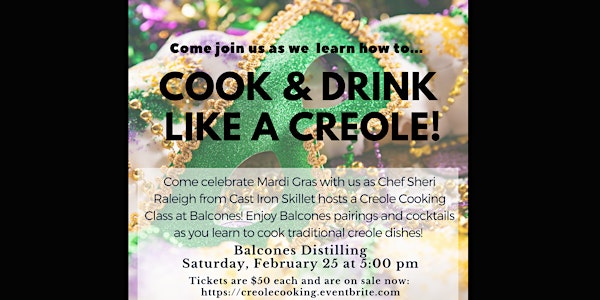Learn to Cook & Drink Like a Creole: Balcones Creole Cooking Class