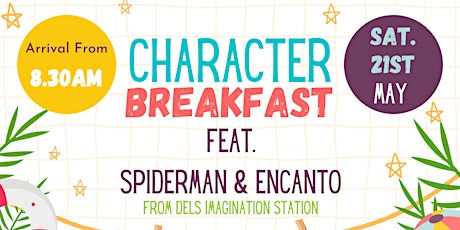 Breakfast with Spiderman and Mirabel from Encanto tickets