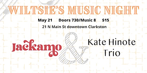 Wiltsie's Music Night - Jackamo & Kate Hinote Trio primary image