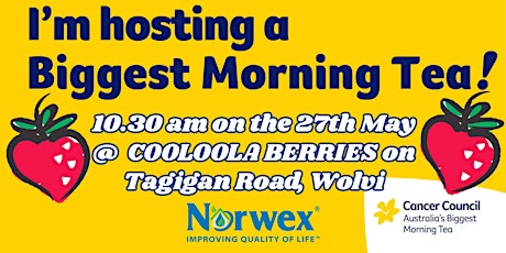 Australias Biggest Morning Tea with Kelly @ Cooloola Berries, Wolvi QLD tickets