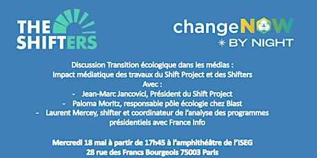 Conférence/Table ronde des Shifters : Transition écologique dans les médias