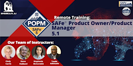 SAFe® Product Owner/Product Manager 5.1.1 - Remote tickets