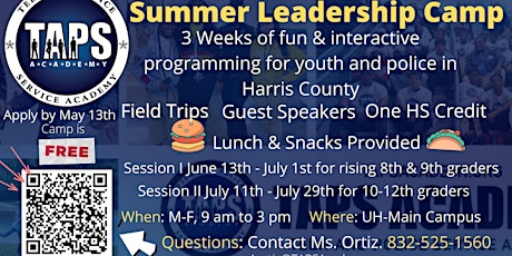 TAPS Academy Summer Youth Leadership Institute tickets