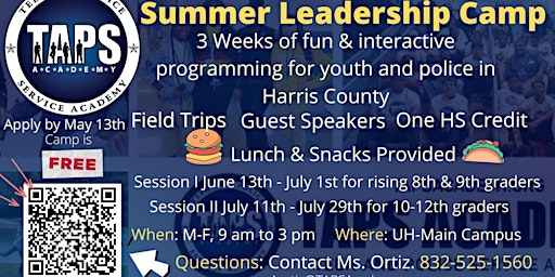 TAPS Academy Summer Youth Leadership Institute