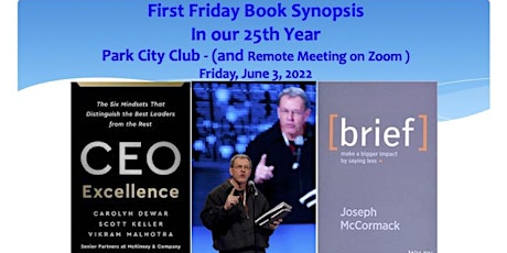 First Friday Book Synopsis, June 3, 2022 tickets